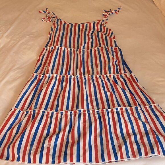 Mia Little Bella NWT Sun Dress with Tie Straps in Red, White & Blue Stripe. Sz S - Picture 6 of 9